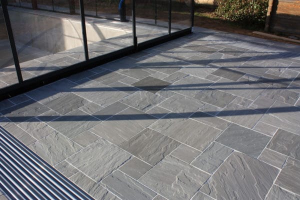 dallage gres gris OP4 60x40 Loctudy - TERRASSE PIERRES NATURELLE